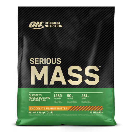 Serious Mass - 5,45 kg chocolade met pindakaas, Optimum Nutrition