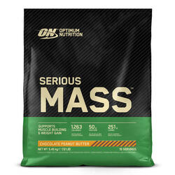 Serious Mass - Weight Gainer - Chocolat Beurre de Cacahuete-16 Portions (5.45kg)