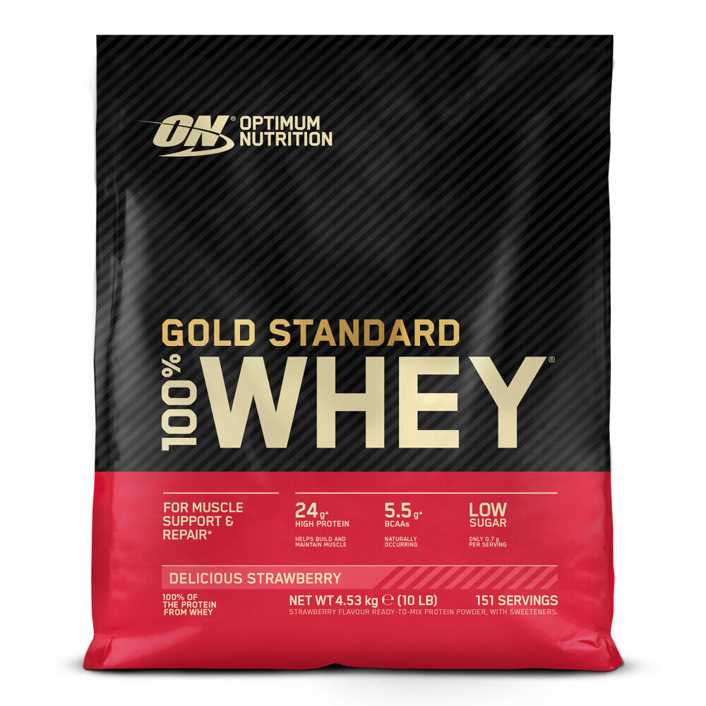 OPTIMUM NUTRITION Wei-eiwit - 100% Wei Gold Standard (4,54kg) - Aardbei