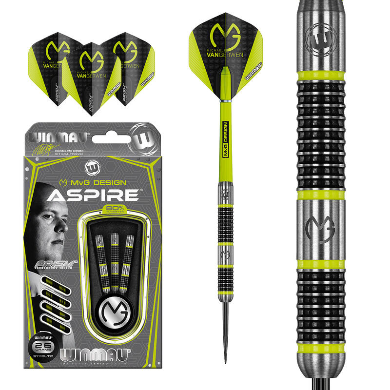 MvG Aspire steeltip dartpijlen 26 gr.