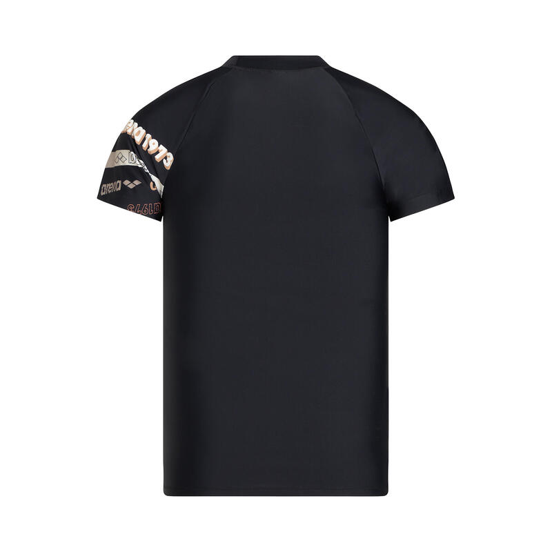 MEN DIAGONAL 3.0 PRINTED SHORT SLEEVE SUN PROTECTION TOP - BLACK