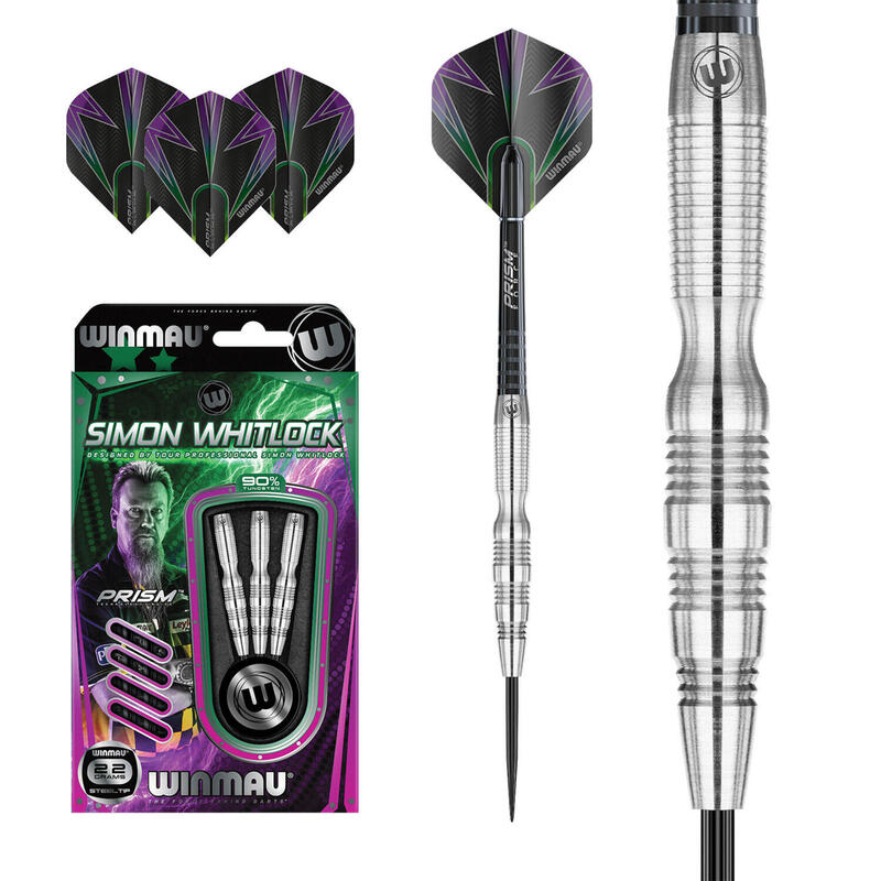 Simon Whitlock fléchettes point en acier 22gr