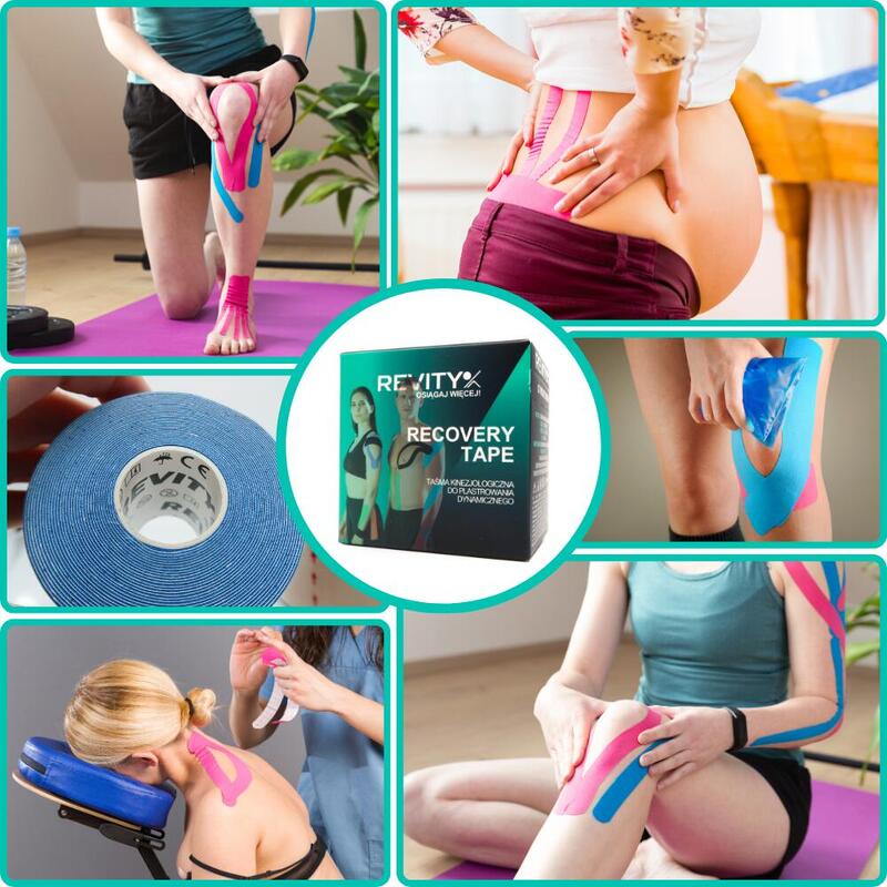 Kinesiology tape 1 szt. 5m Tejpy taśma kinezjologiczna plastry kinesio na kolano