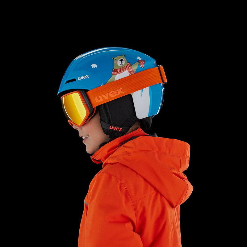 UVEX Viti blauwe beer kinderskihelm 46-50 cm