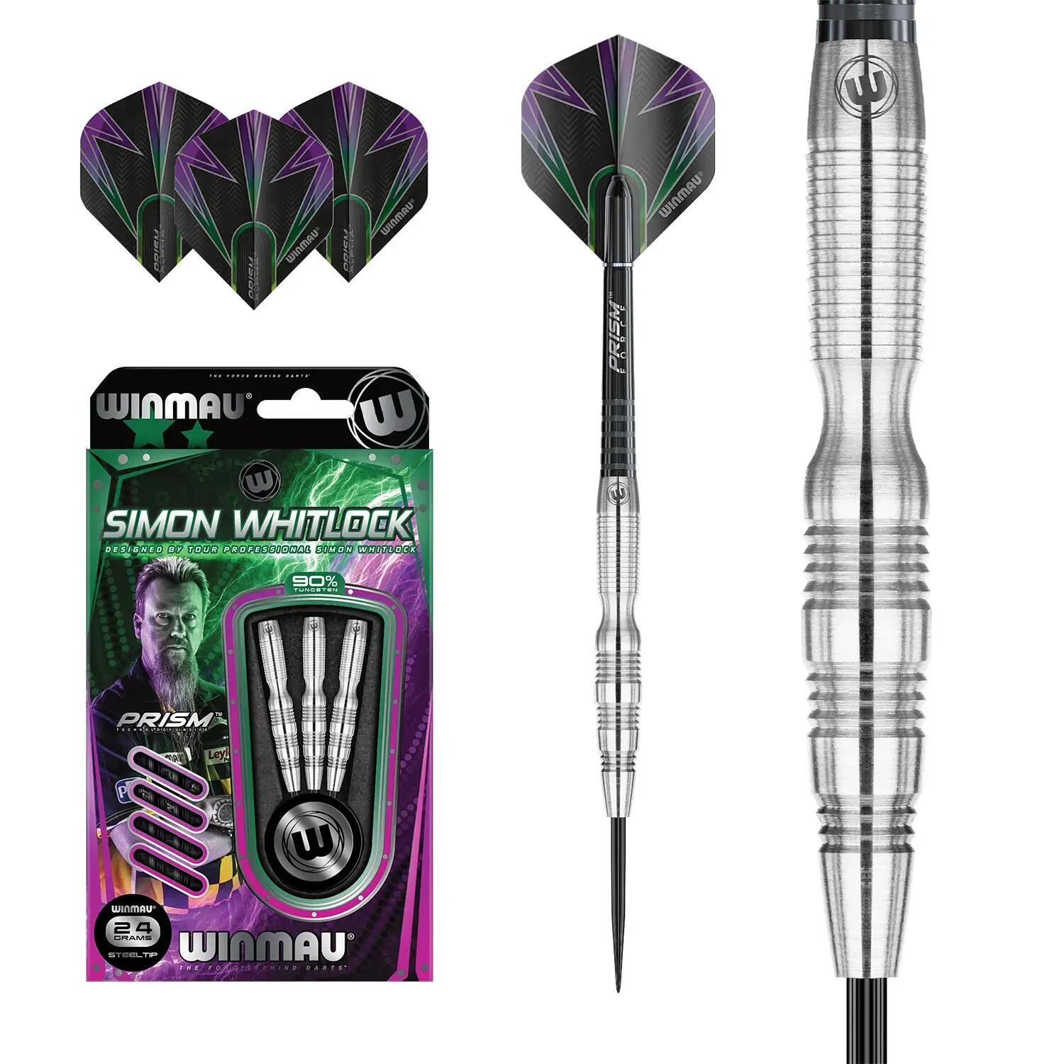 Steeldart Winmau Simon Whitlock Silver 1042- 24 g 5/5