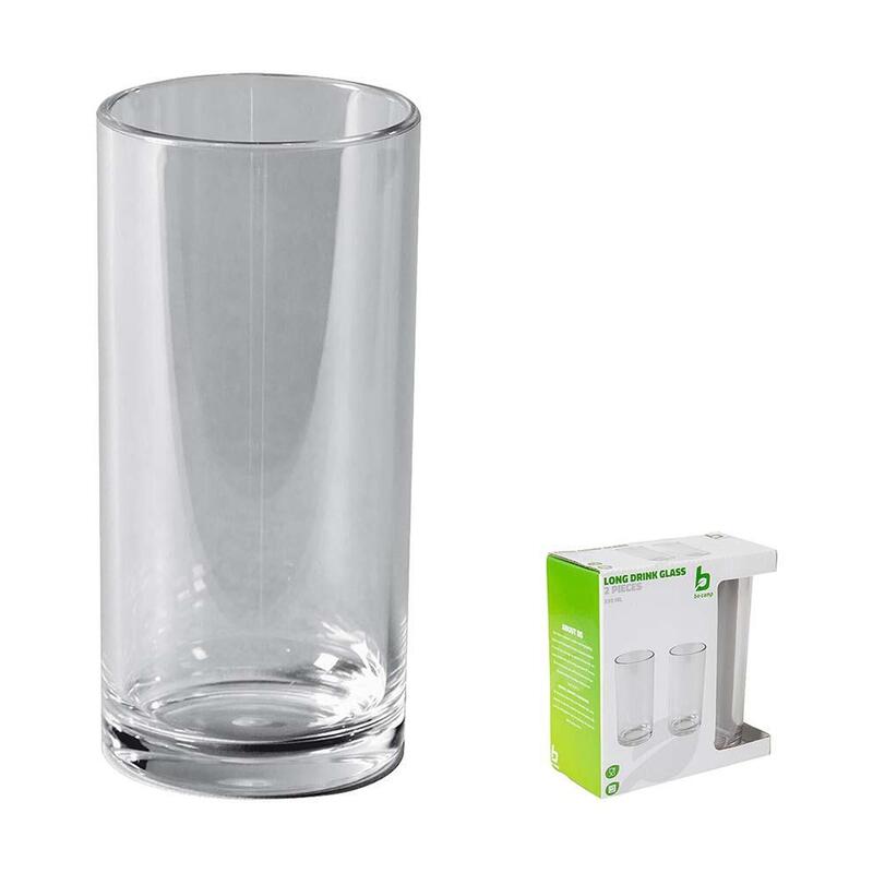 2er Set Longdrink Gläser Polycarbonat Campingläser Wasser Trink Glas 300 ml