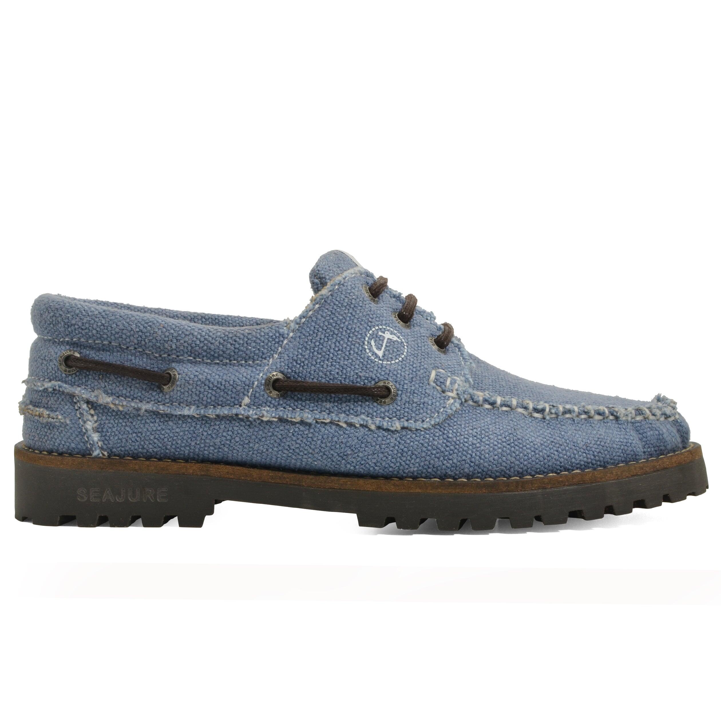 Zapatos Náuticos Cáñamo y Vegan Seajure Pampelonne Hombre Azul 4/5