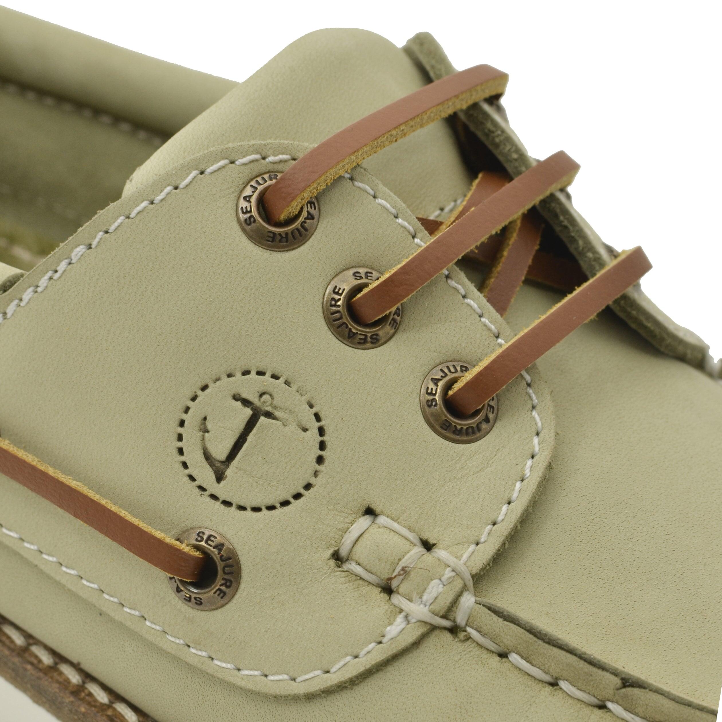 Sapatos de Vela Kvalvika Mulher Verde Claro Pele Nubuck 4/5