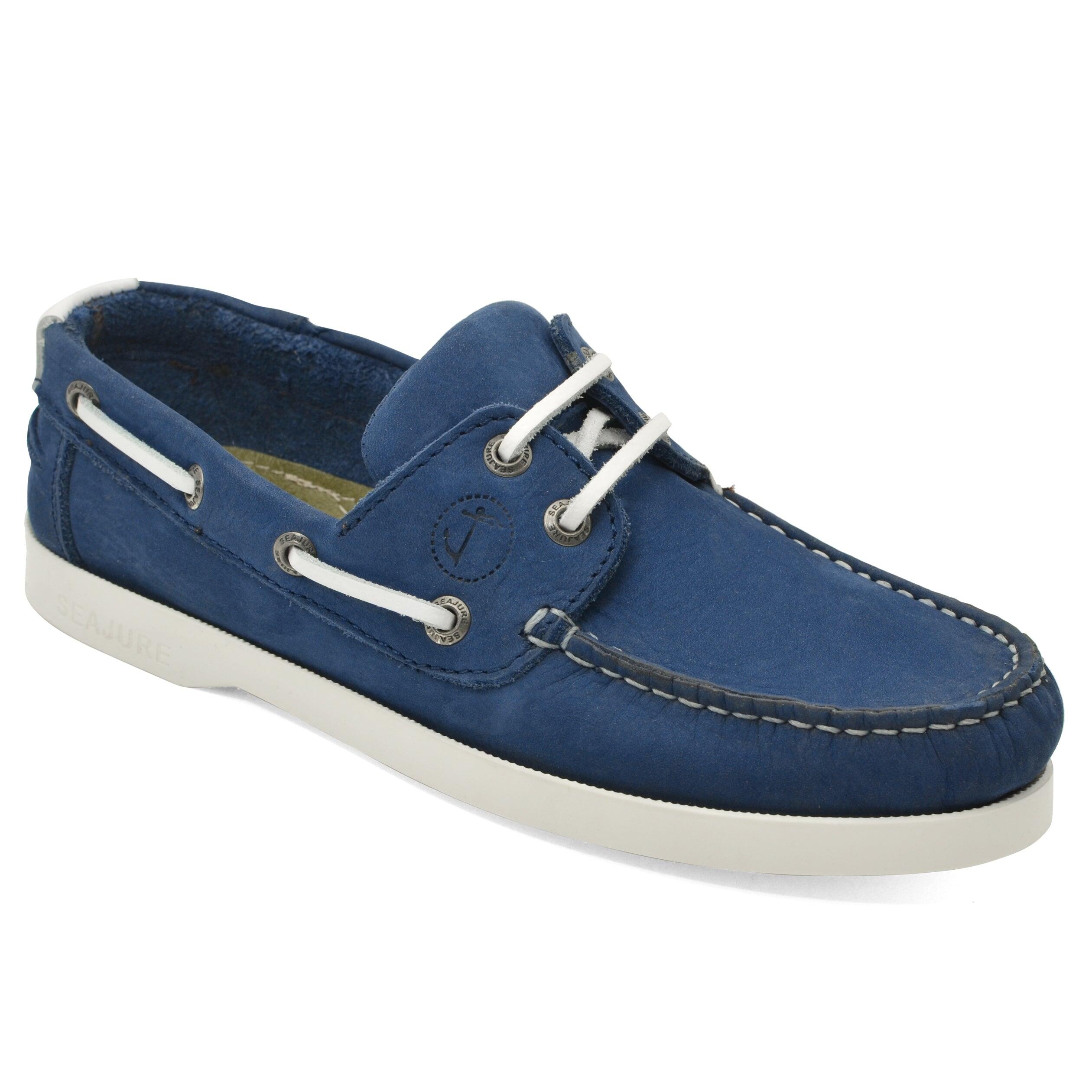 Zapatos N uticos Seajure Sotavento Mujer Azul Cuero Nubuck Decathlon