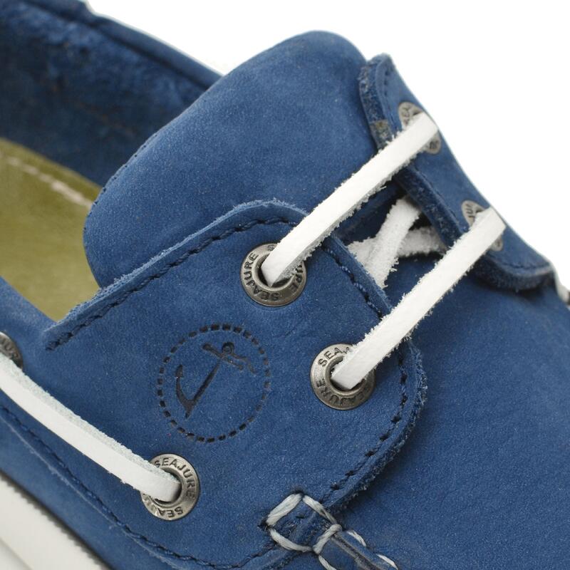 Sapatos de Vela Sotavento Mulher Azul Pele Nubuck