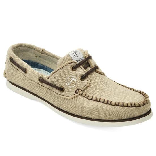 Uomo Canapa e vegan Scarpe da Barca Achmelvich Beige