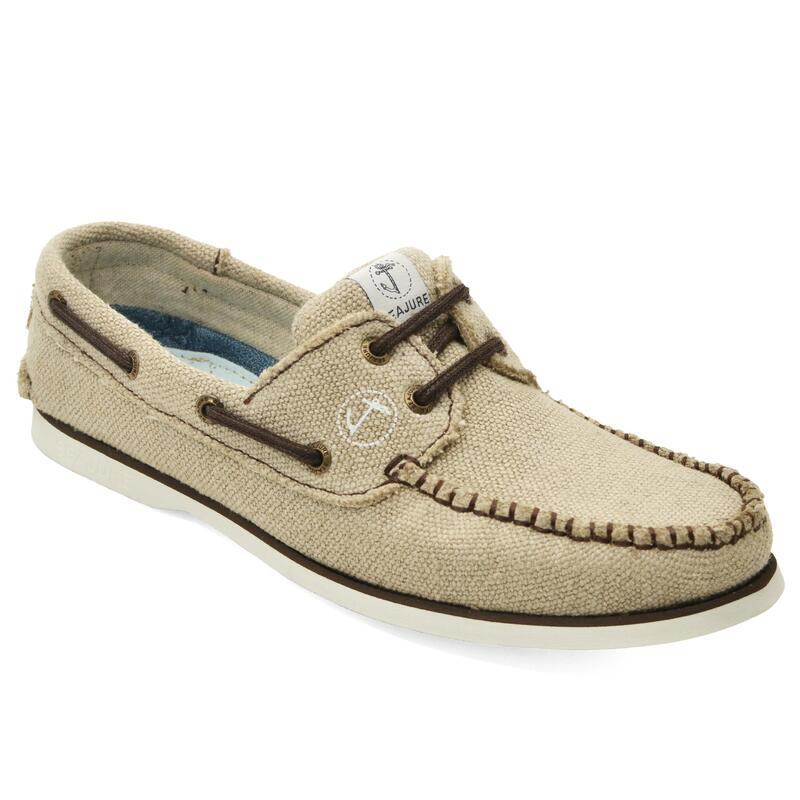 Zapatos Náuticos Cáñamo y Vegan Seajure Achmelvich Hombre Beige