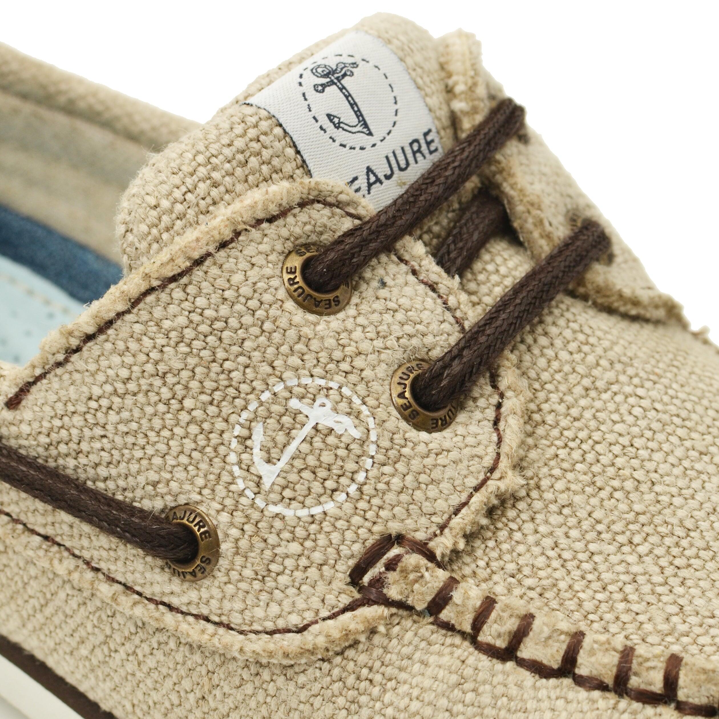 Hombre Cáñamo y vegano Zapatos Náuticos Achmelvich Beige 4/5