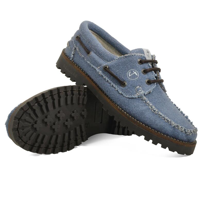 Zapatos Náuticos Cáñamo y Vegan Seajure Pampelonne Hombre Azul