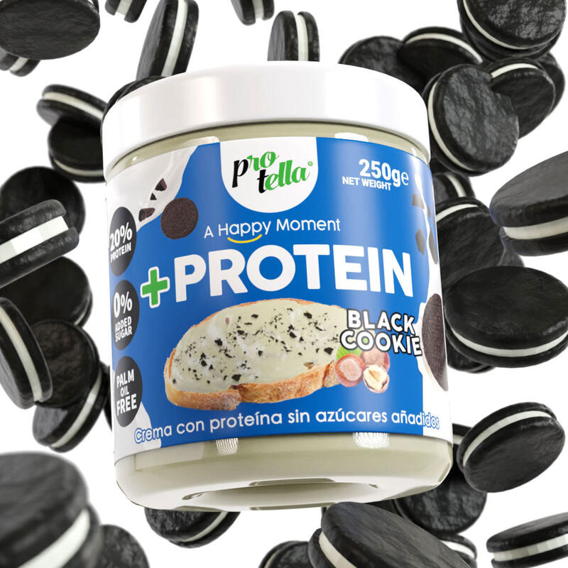Protella - Biscoito Preto 250 g - Creme proteico de biscoito preto