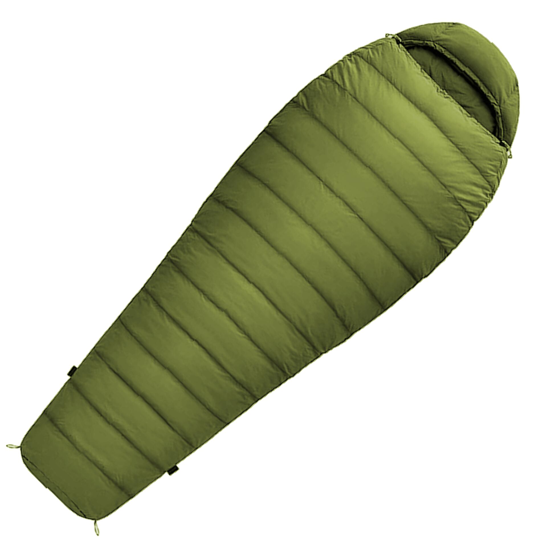 NORSKSKIN Mumienschlafsack Norskskin Ultralight Green 800 g 205 cm Koppelbar Nylon 400T