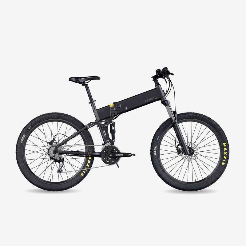 Bicicleta eléctrica de montaña plegable Legend Etna 10.4Ah 27.5" negro