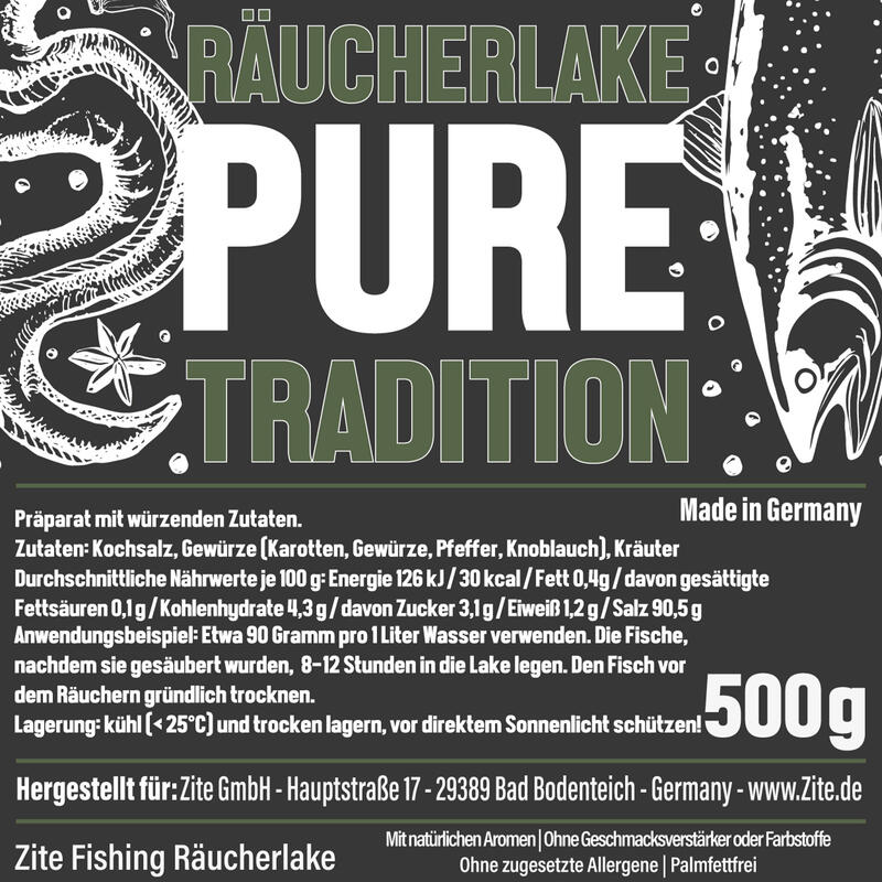 Räucherlake Pure Tradition 500 g - Lauge für Fische - Natürliche Gewürzmischung