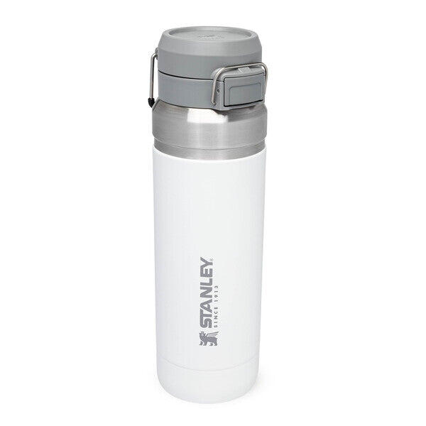 Waterfles - Thermosfles 1L Wandelen Fitness RVS Drinkfles - Deksel Met Drukknop