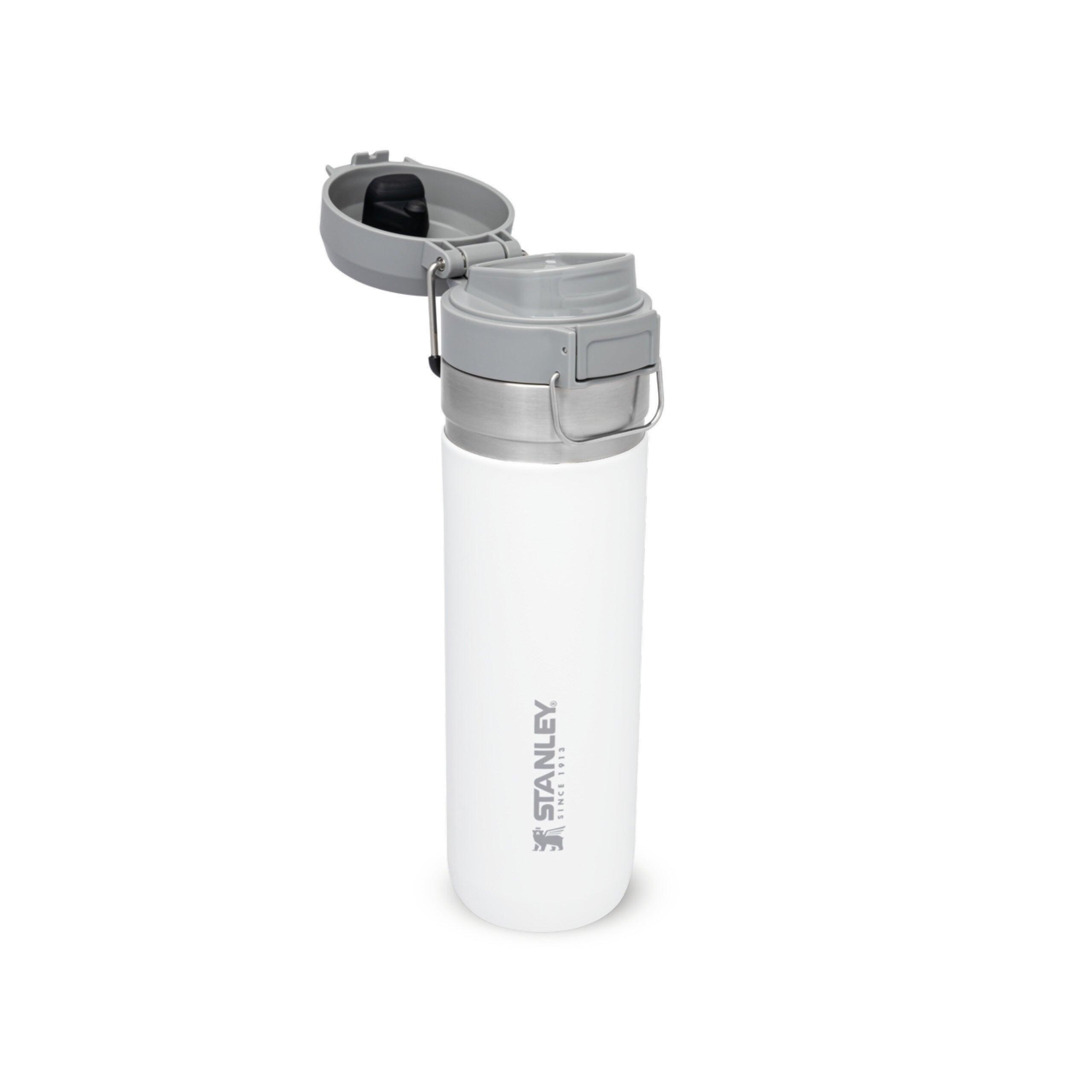 Waterfles Thermosfles 0,7L Wandelen Fitness RVS Drinkfles - Deksel Met Drukknop 7/9
