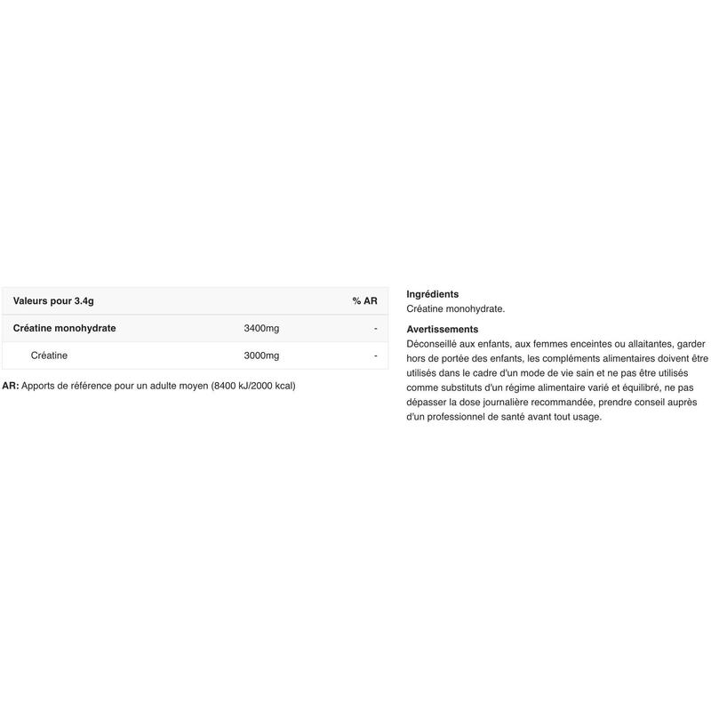 Créatine monohydrate - Platinum Creatine - 200g