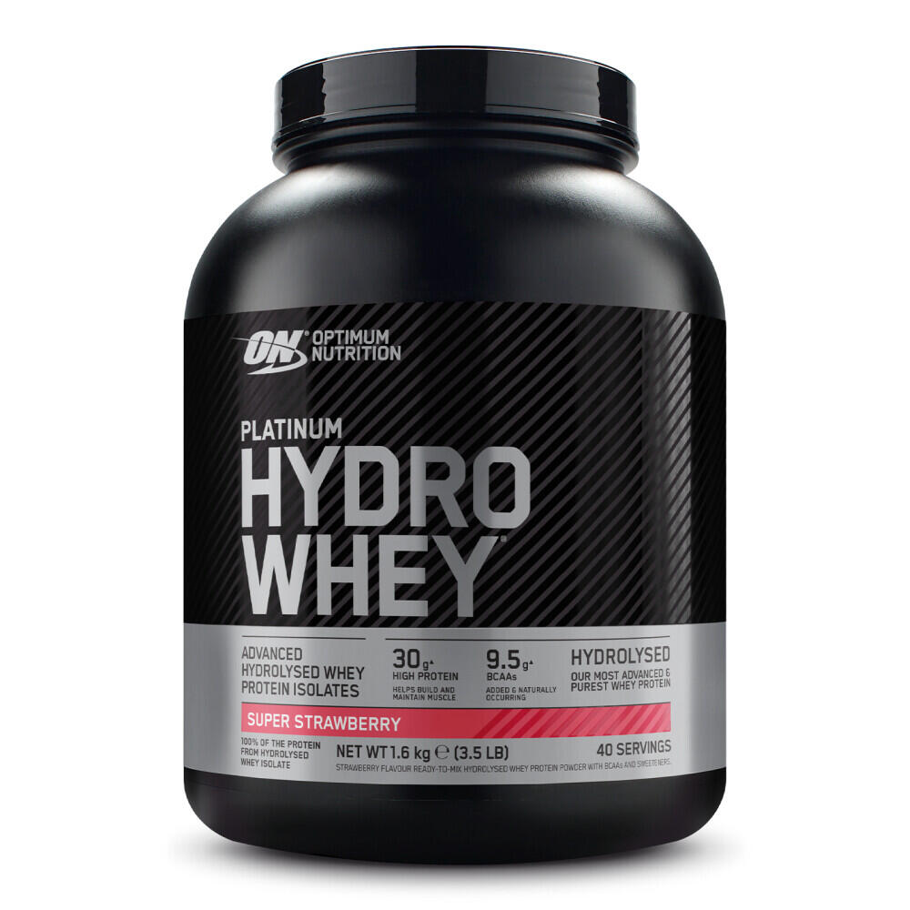 Optimum Nutrition - Whey Hydrolysée - Platinum Hydrowhey - Super Fraise 1600g - Hydrolisat De Whey - Taille Unique - Decathlon