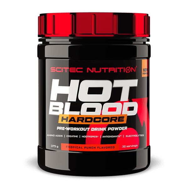 SCITEC NUTRITION Pré-treino | Hot Blood Hardcore (375g) | Tropical Punch