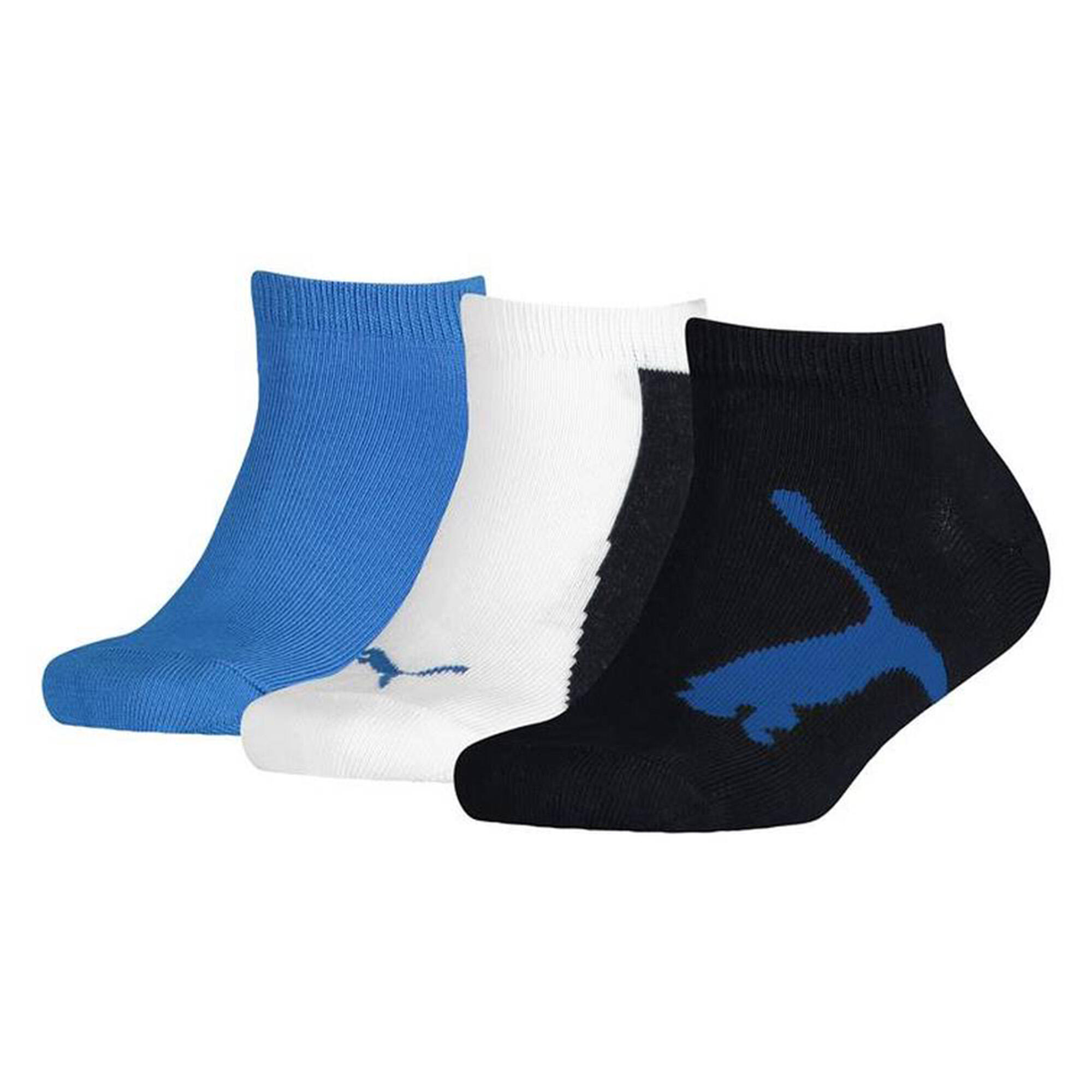 Puma - Chaussettes Unisexe Paquet De 3 Confortable À Porter-kid's Btw Sneaker - Chaussettes - Blanc|bleu - 31/34 - Decathlon
