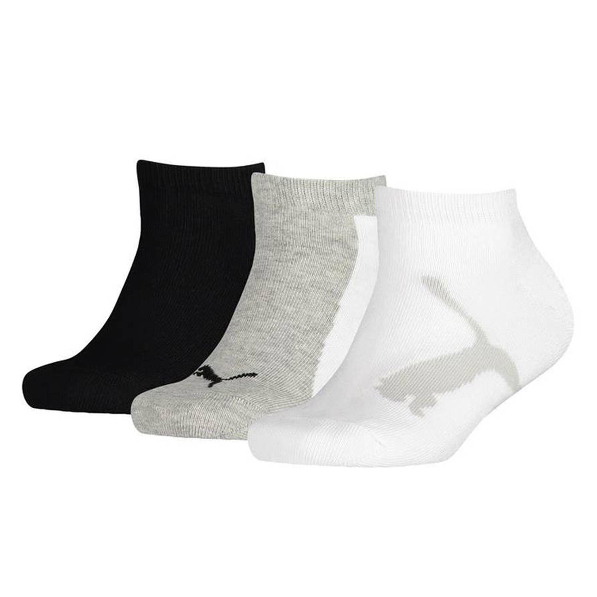 Puma - Chaussettes Unisexe Paquet De 3 Confortable À Porter-kid's Btw Sneaker - Chaussettes - Blanc - 31/34 - Decathlon