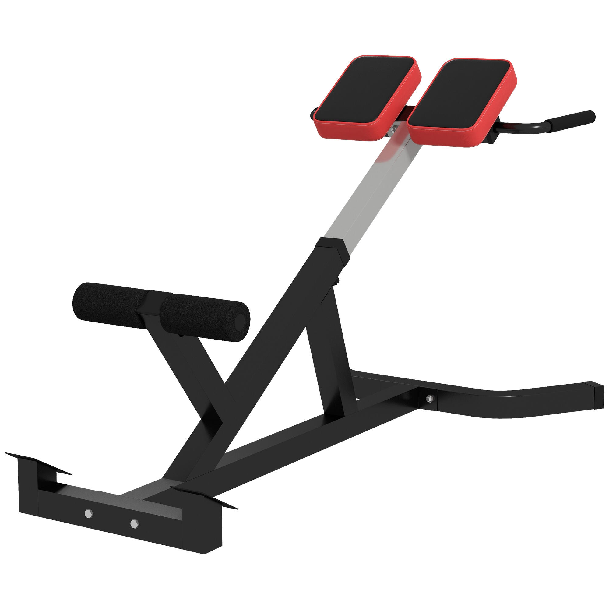 SPORTNOW SPORTNOW Sedia Romana ad Altezza Regolabile in Acciaio e PU, Nera