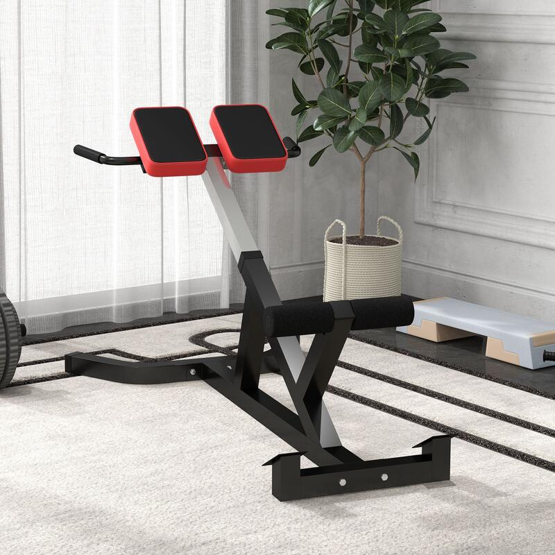 SPORTNOW Scaun Roman Reglabil pe Inaltime din Otel si PU, Negru