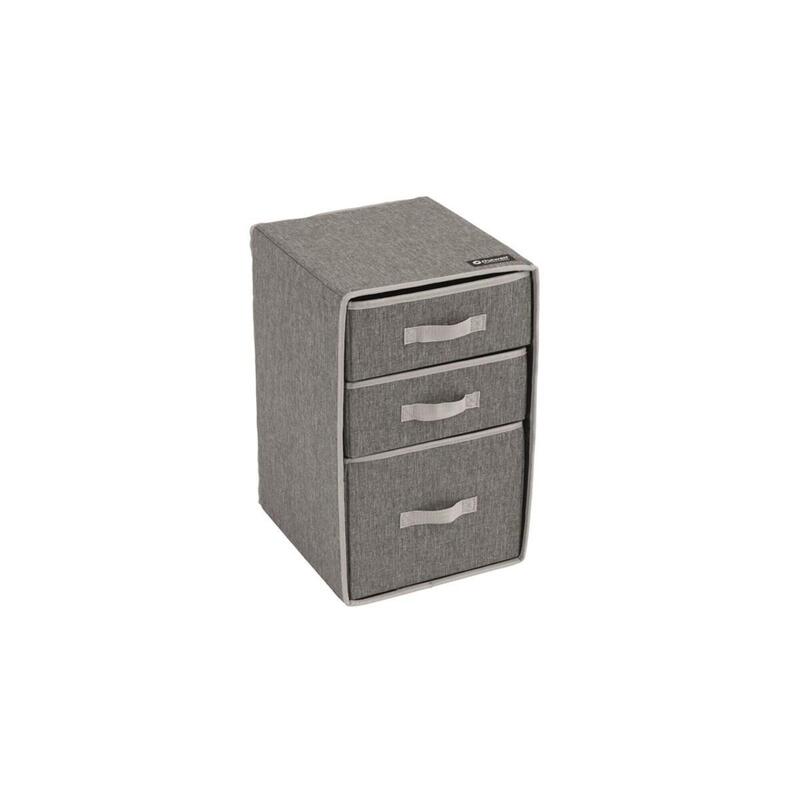 Outwell Barmouth Foldable 3 Drawer Bedside Table Grey