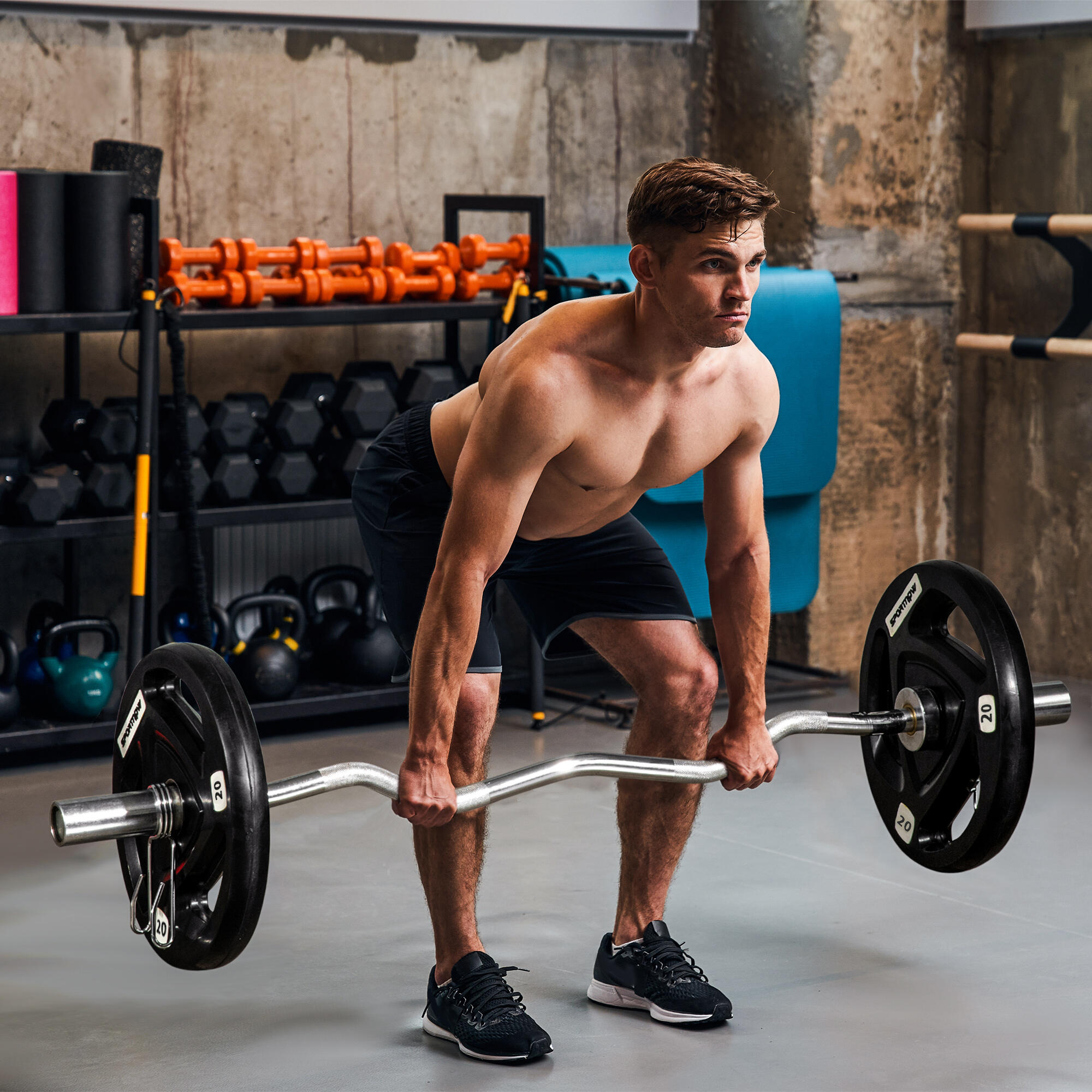 SPORTNOW Set di 2 Dischi Pesi da 20kg in Acciaio con Rivestimento in Gomma 2/7