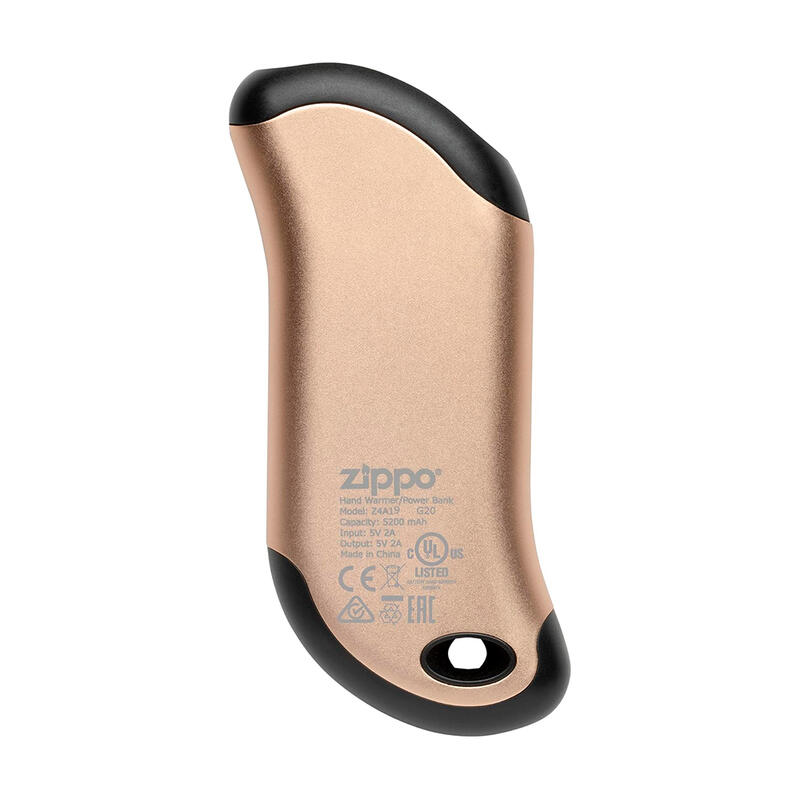 Aquecedor de mãos eletrônico com lanterna Heatbank 9S Plus Gold Zippo