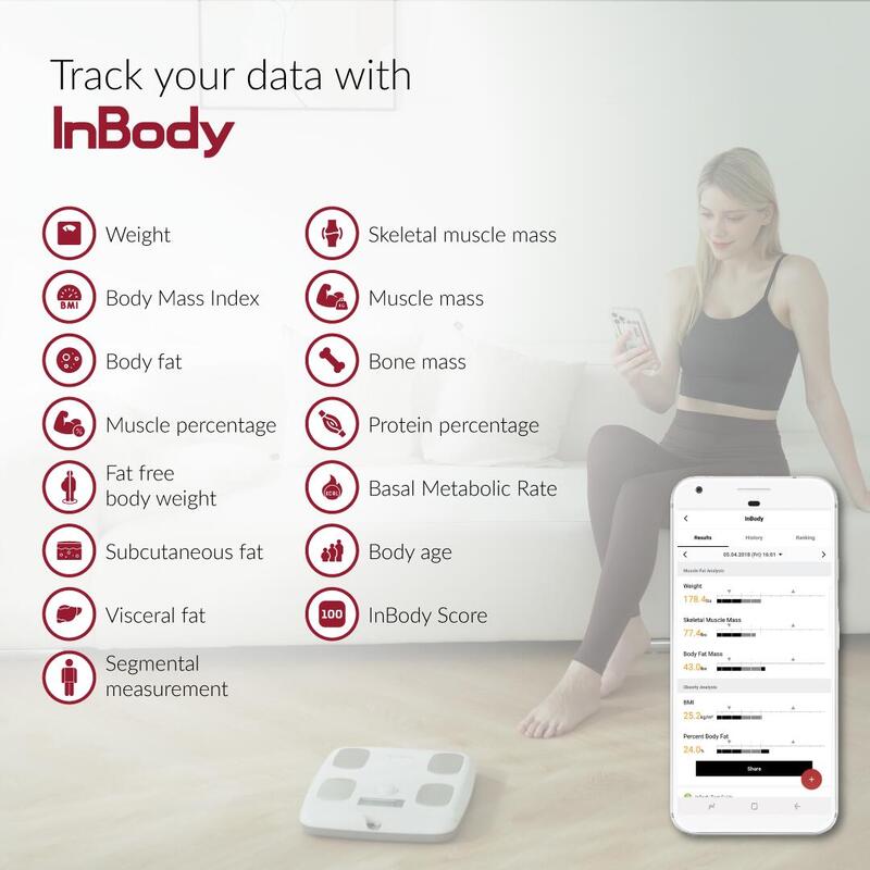 InBody Dial H20B | Smart weegschaal | vet en spier meting | Bluetooth & App