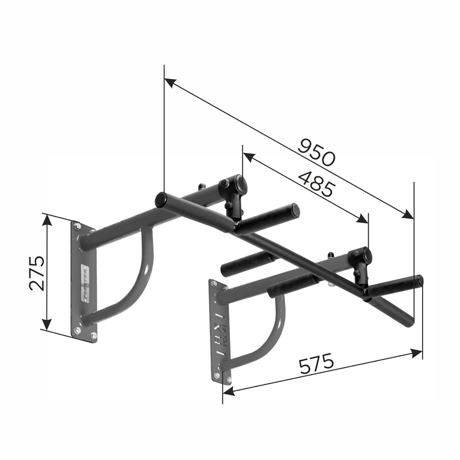 Tytan Barre de Traction Murale Noire 3/7