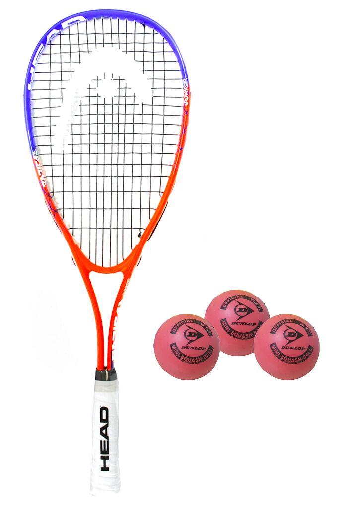 HEAD Head Radical Ti Junior Squash Set With Balls & Cover