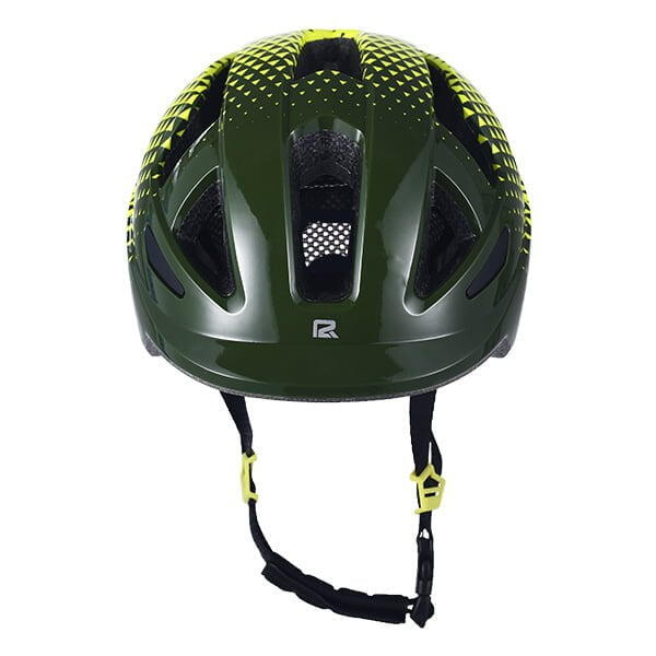 Casca Ciclism Copii P2R MASCOT, S (52-56 cm), Verde inchis-Galben
