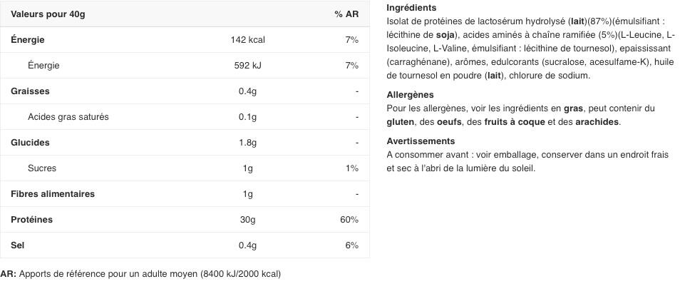 Whey hydrolysée - Platinum Hydrowhey - Gousse de Vanille 1600g 2/3