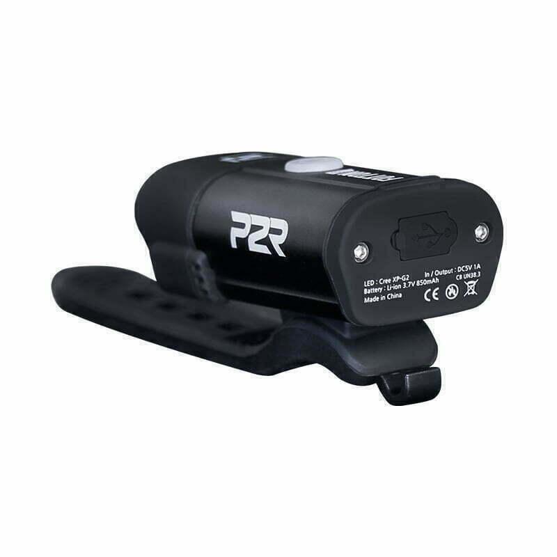 Far fata bicicleta P2R FOTTON 400 (USB), Negru