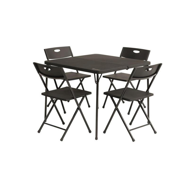 Outwell Ensemble de table de camping pliable Corda Noir