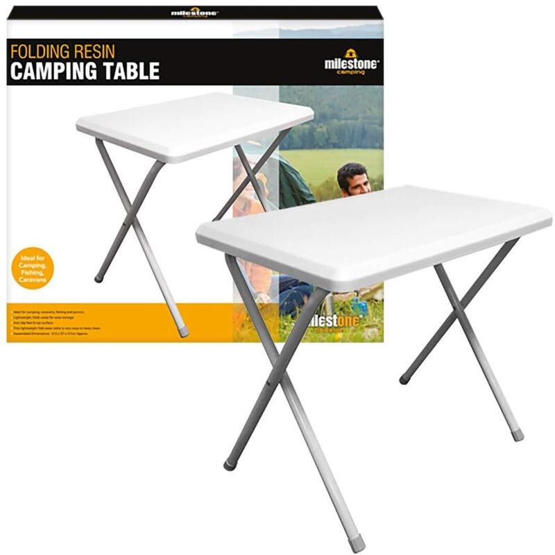 Milestone Resin Foldable Camping Table White
