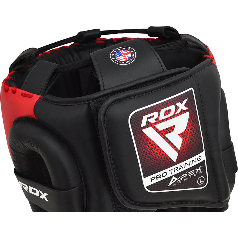 Cască de box RDX APEX cu protecție pentru obraji, roșu, S