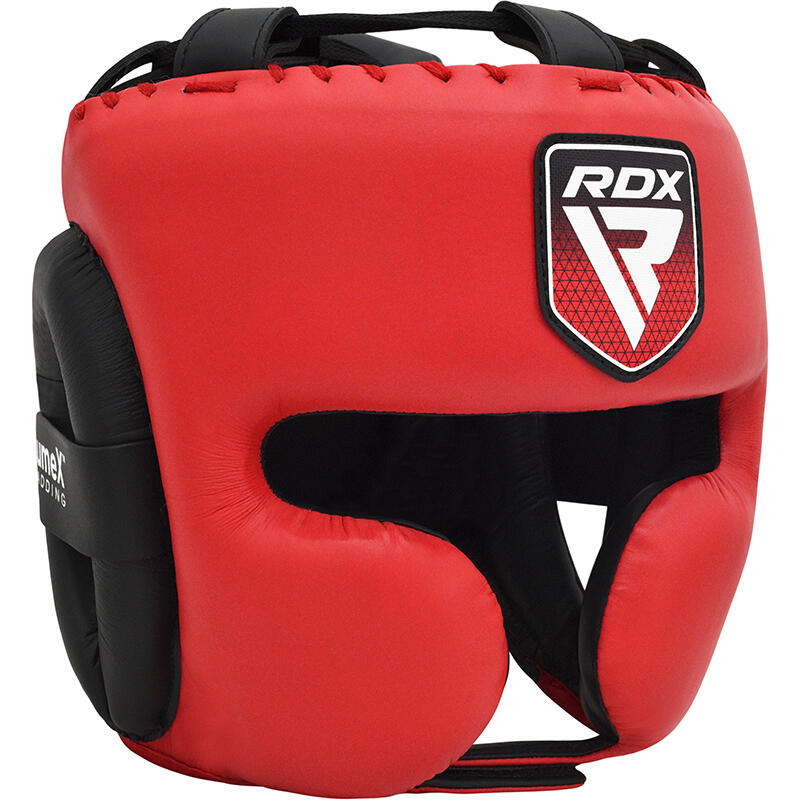 Cască de box RDX APEX cu protecție pentru obraji, roșu, S