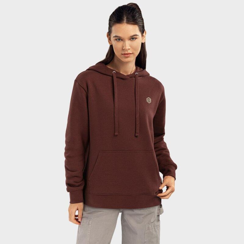 Sweat à capuche femme Lifestyle React-W Marron