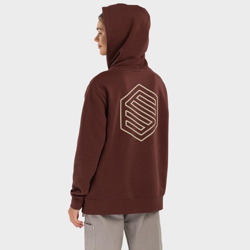 Sweat à capuche femme Lifestyle React-W Marron