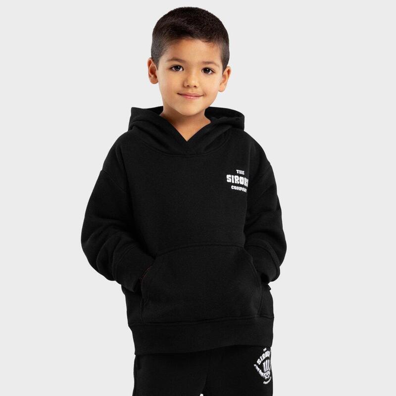 Kinder Lifestyle Kapuzenpullover Jungen Flow SIROKO Schwarz