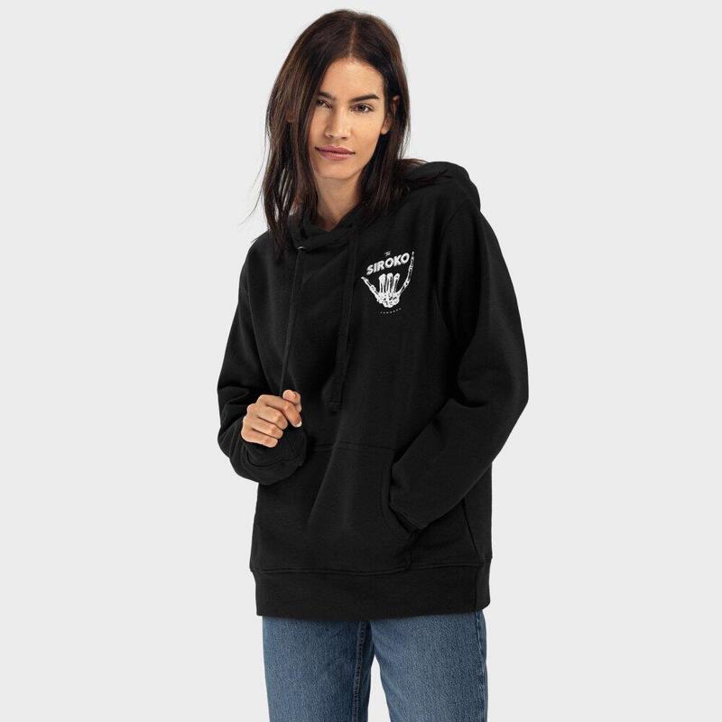 Sudadera con capucha mujer lifestyle Vibes-W SIROKO Negro