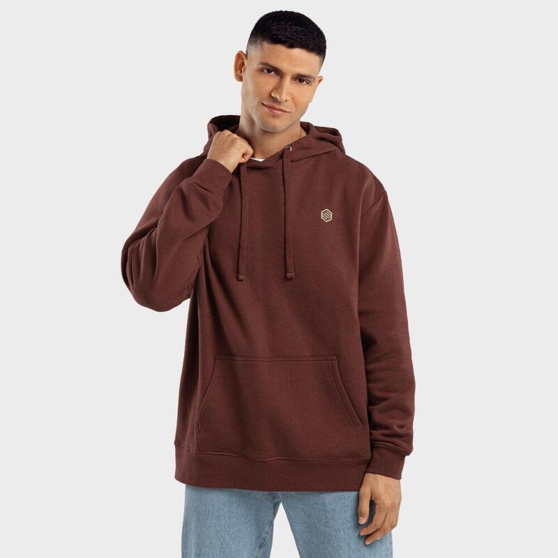 Sweat à capuche homme Lifestyle React Marron