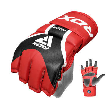 RDX Grappling Gloves Aura Plus T-17 Red/Black-S 4/6